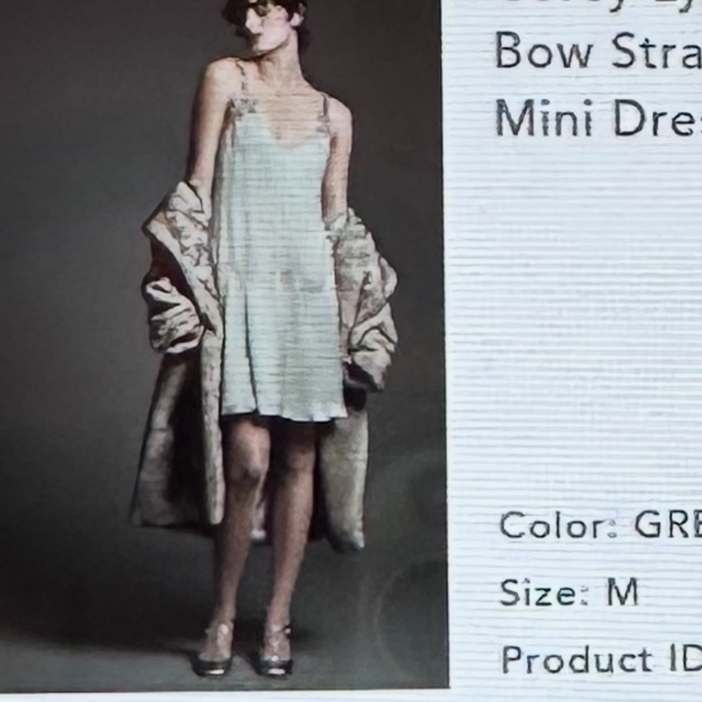 Corey Lynn Calter Mint Bow Strap Mini Dress Medium 1920’s